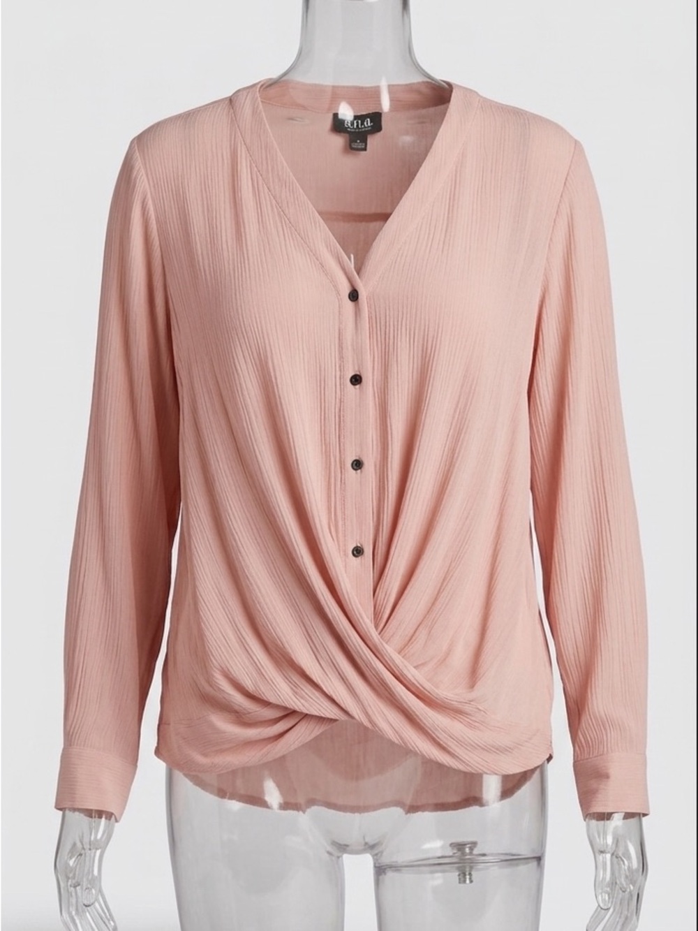 a.n.a. Blouse in Dusty Pink XL